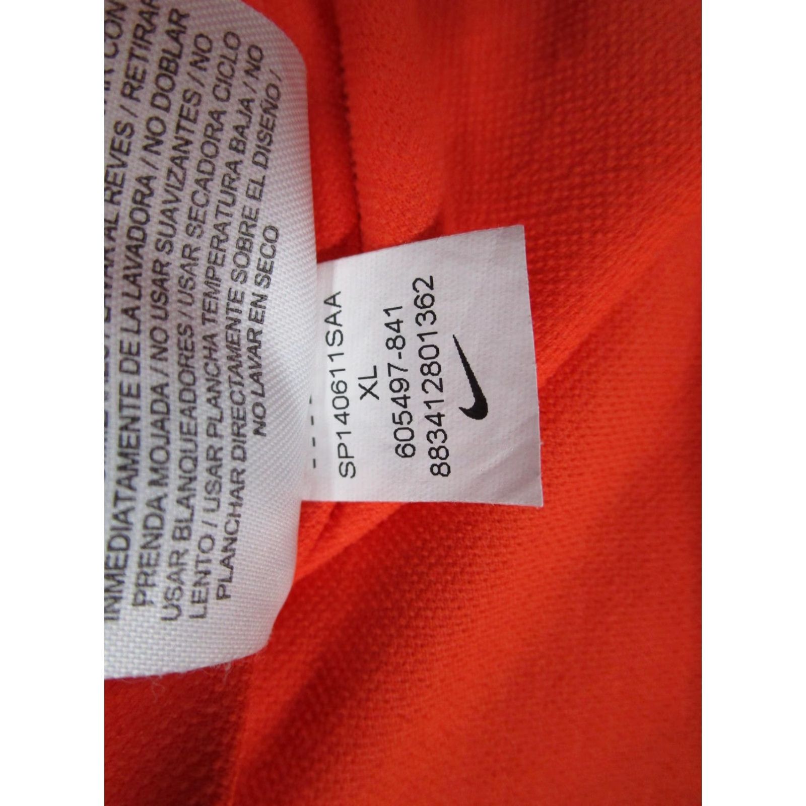 Nike Nike Polo Shirt Mens XL Orange Dri-FIT Tiger Woods Collection Golf Performance Striped Lightweight Moisture Wicking 605497-841 Size US XL / EU 56 / 4 - 5 Thumbnail