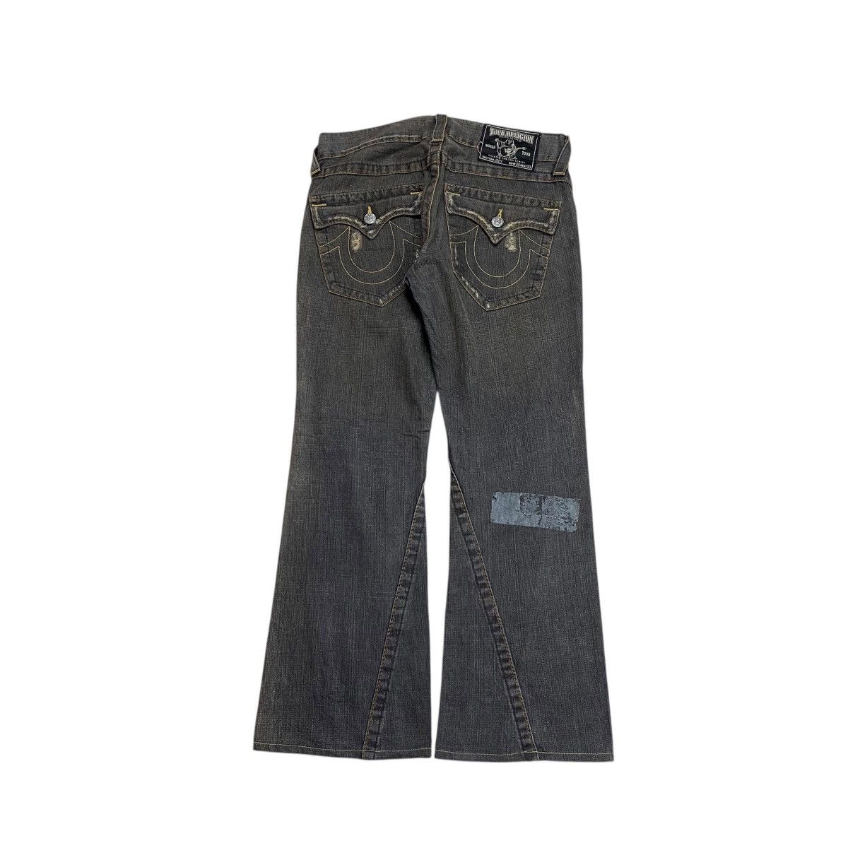 If Six Was Nine True Religion Distressed Flared Denim Pants Size US 30 / EU 46 - 4 Thumbnail