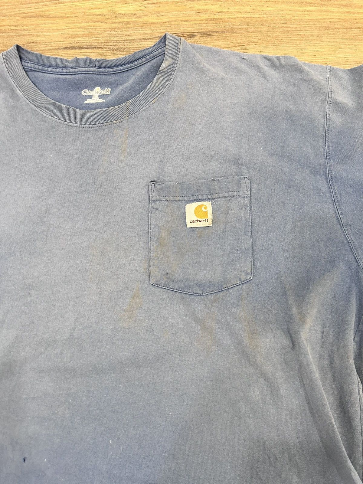Carhartt Faded Carhartt pocket tee in blue Size US XL / EU 56 / 4 - 4 Thumbnail
