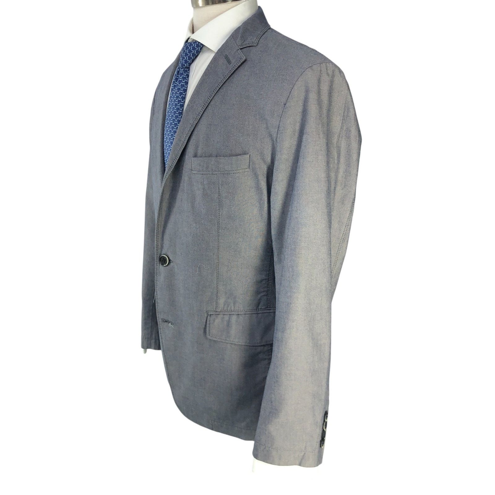 Hugo Boss Hugo Boss Sz 40R Sport Coat Morell Cotton Unstructured Gray Size 40R - 6 Thumbnail