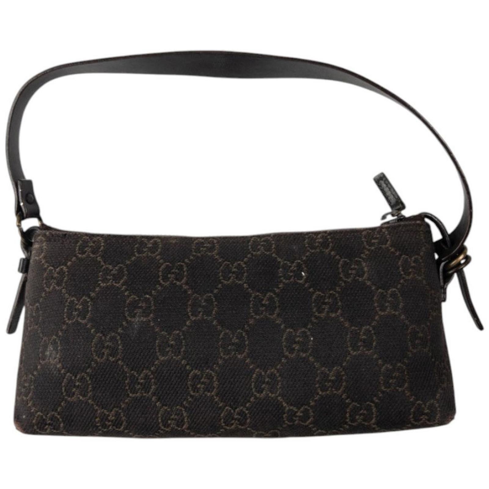 Gucci Vintage Gucci Monogram Mini Baguette Shoulder Bag Size ONE SIZE - 3 Thumbnail