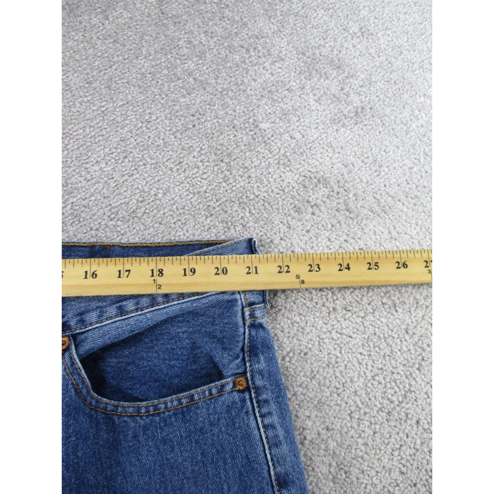 Levi's Levis 505 Jeans Mens 42 Medium Wash Denim Regular Fit Straight 42X32 Blue 505 Jeans Mens Regular 42 Medium Wash Denim Straight 42X32 Size US 42 / EU 58 - 7 Thumbnail