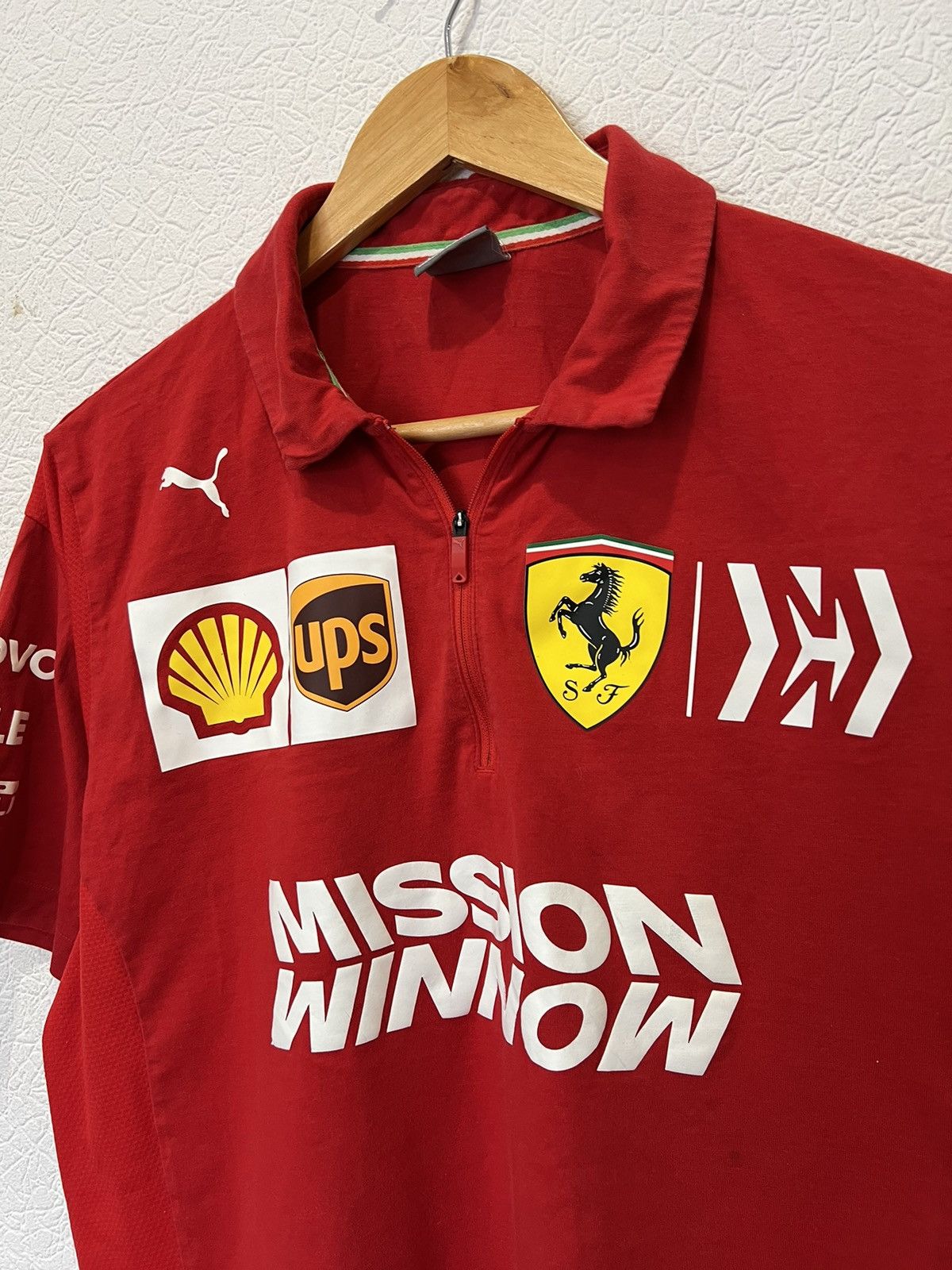 Puma Puma Scuderia Ferrari Racing polo T shirt Mission Winnow Size US L / EU 52-54 / 3 - 2 Thumbnail