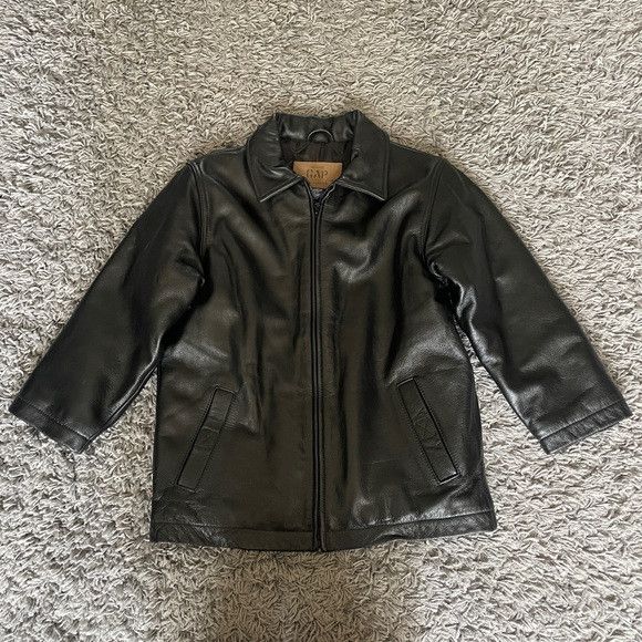 Gap Gap black insulated crop leather jacket Size S / US 4 / IT 40 - 1 Thumbnail