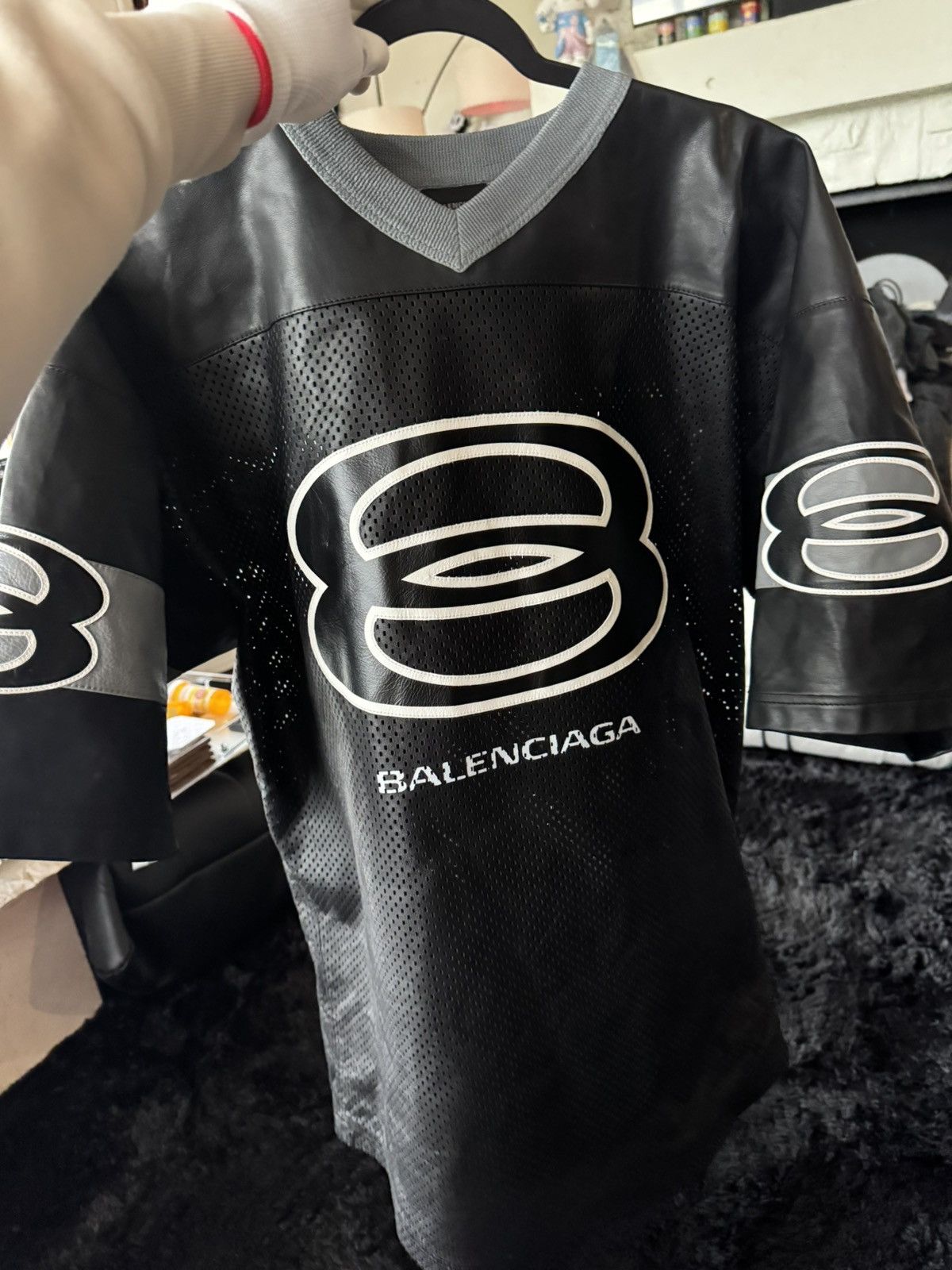 Balenciaga Balenciaga mens Leather Jersey size L Size US L / EU 52-54 / 3 - 7 Thumbnail
