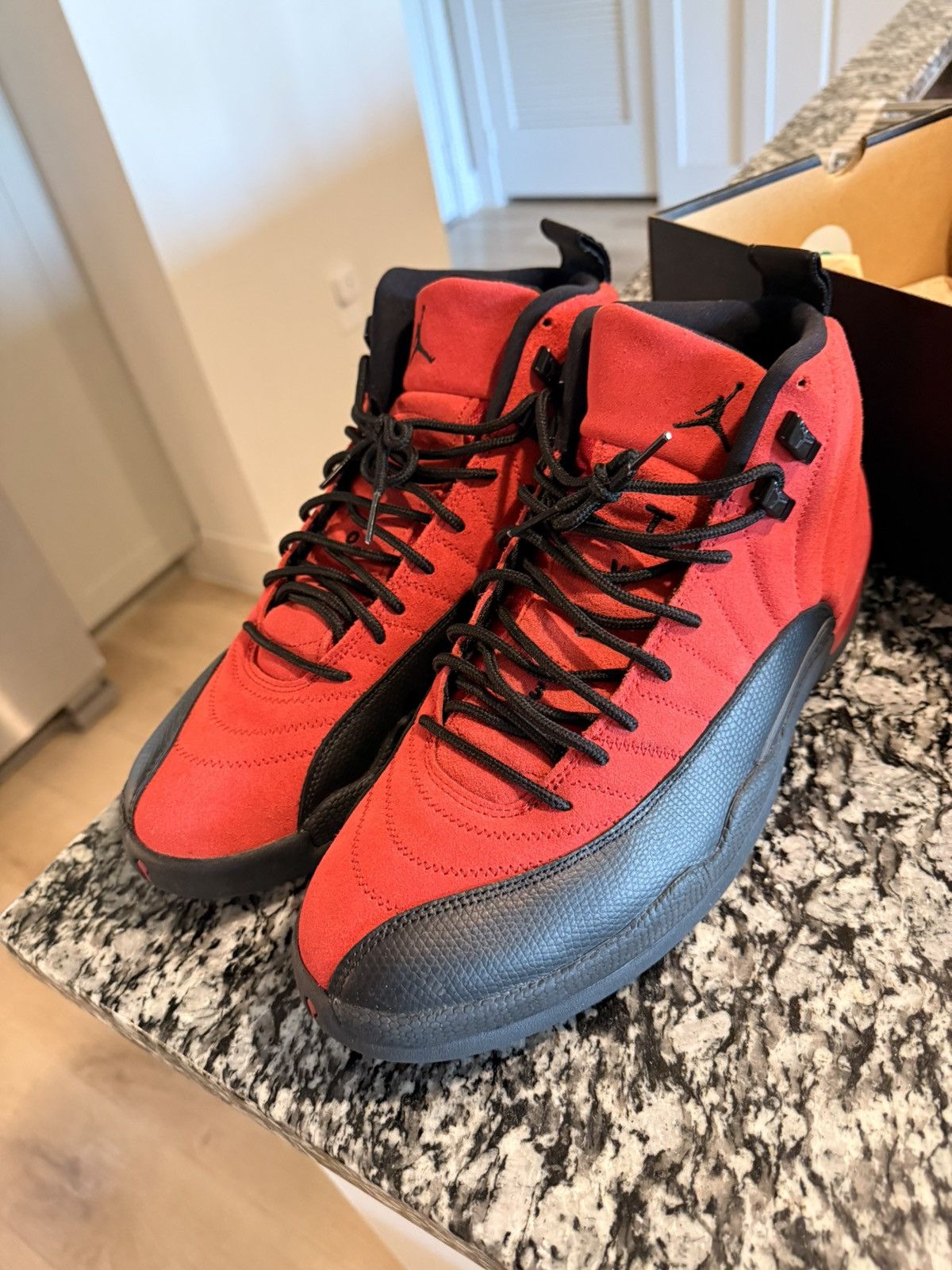 Jordan Brand Jordan 12 Retro "Reverse Flu Game" Size US 12 / EU 45 - 1 Thumbnail