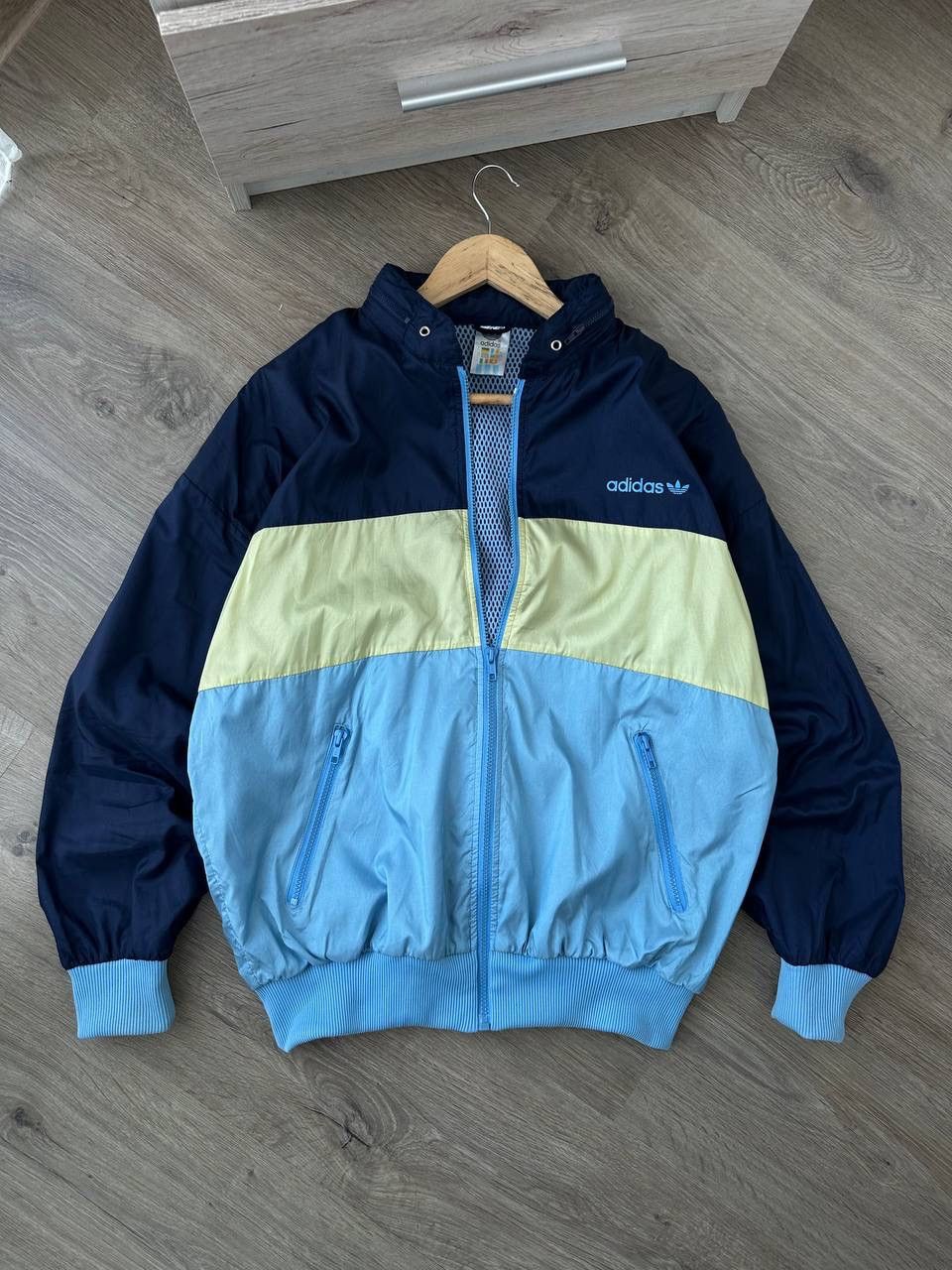 Adidas × Vintage Vintage Adidas Nylon Sportswear Zip Hoodie Size US M / EU 48-50 / 2 - 3 Thumbnail