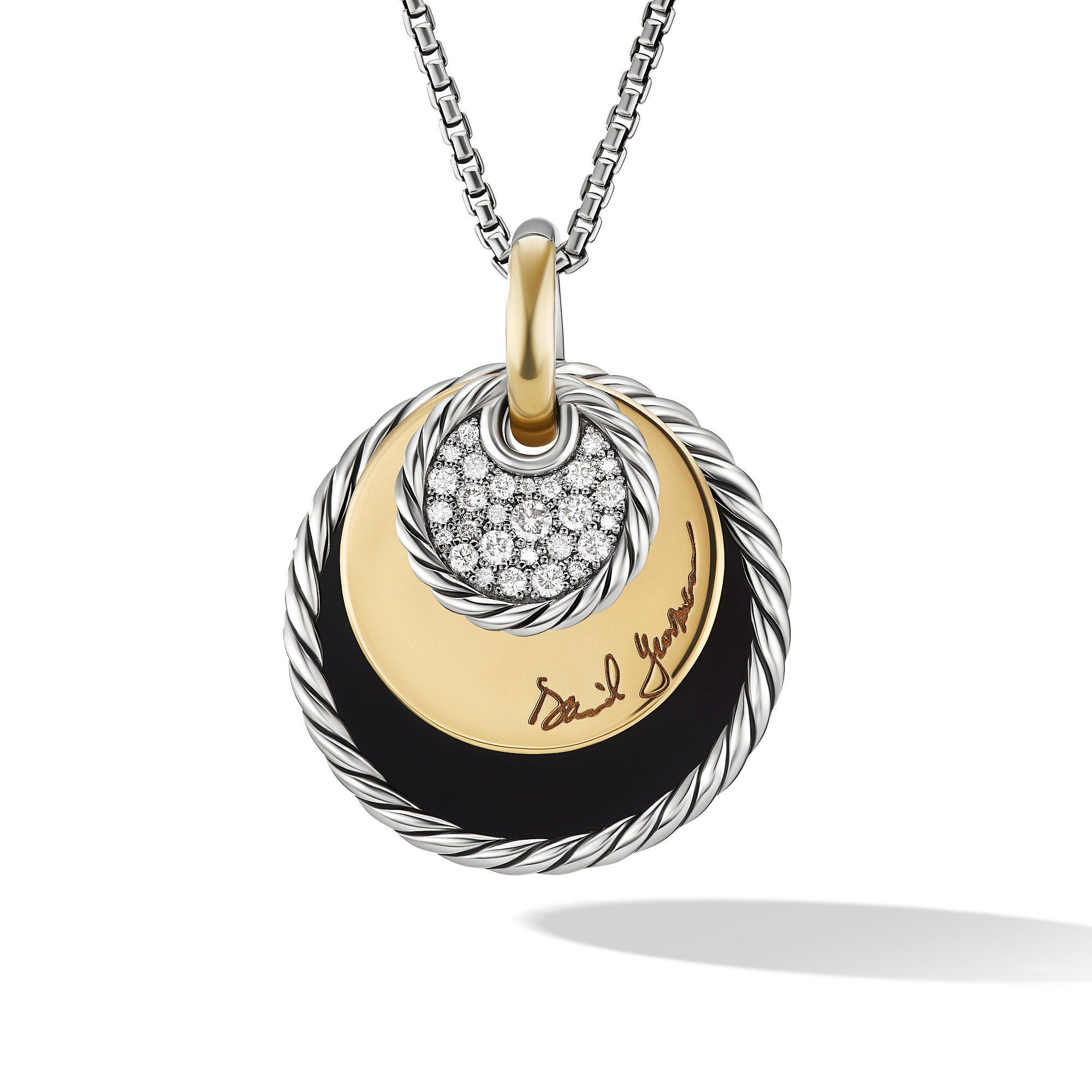 David Yurman o1w1db10325 Elements Eclipse Pendant Necklace Silver Size ONE SIZE - 2 Thumbnail