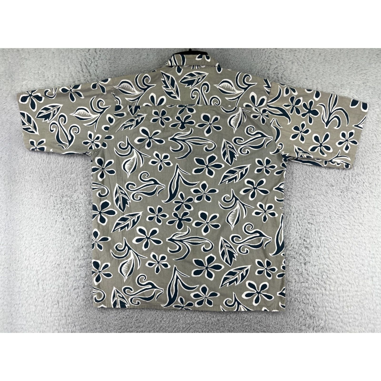 Pierre Cardin VINTAGE Pierre Cardin Shirt Adult Small Gray Floral 100% Cotton Button Up Hawaiian Size US L / EU 52-54 / 3 - 2 Thumbnail