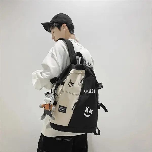 Japanese Brand Fashion cute teddy bear cartoon smile backpack y2k Size ONE SIZE - 2 Thumbnail