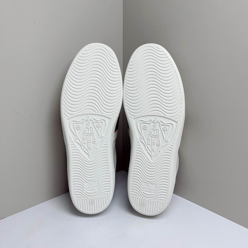 Gucci Gucci White Ace Leather Low-Top Fashion Sneakers - Size US 12 / EU 45 - 4 Thumbnail