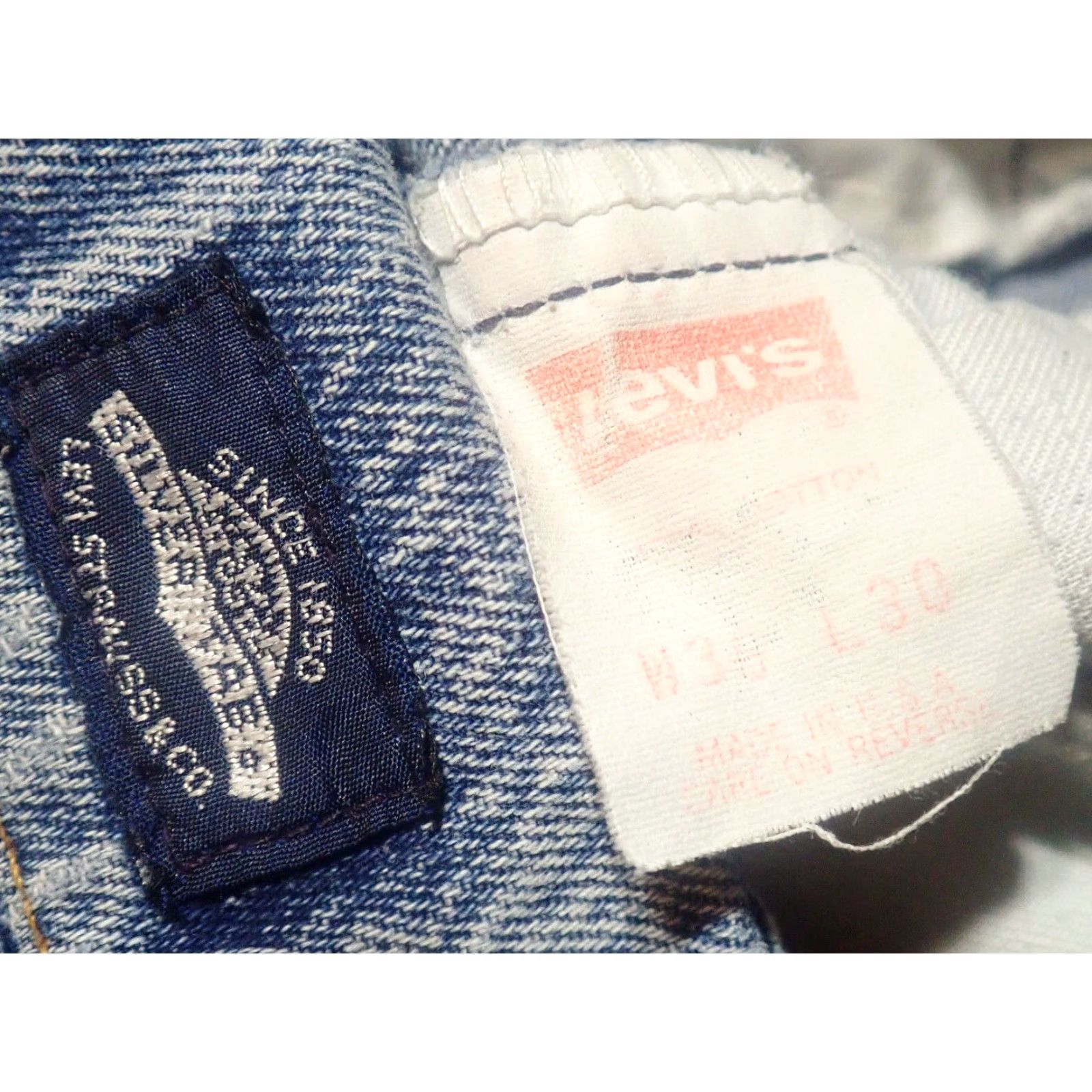 Levi's VINTAGE Levi's Shorts Men's High Waist 36" Blue 90s Acid Wash Pleated Denim Cutoff Retro Western Hip Hop Daisy Dukes Mens Size US 35 - 5 Thumbnail