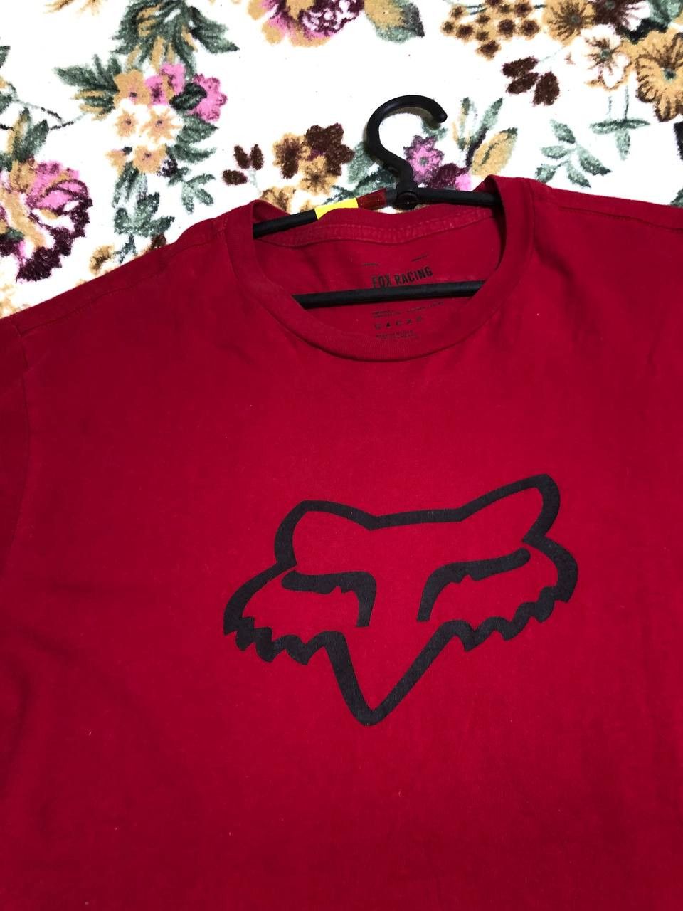 Fox Racing Fox T-Shirt Red Mens Regular Fit Crew Neck Logo Graphic Size US XL / EU 56 / 4 - 7 Thumbnail