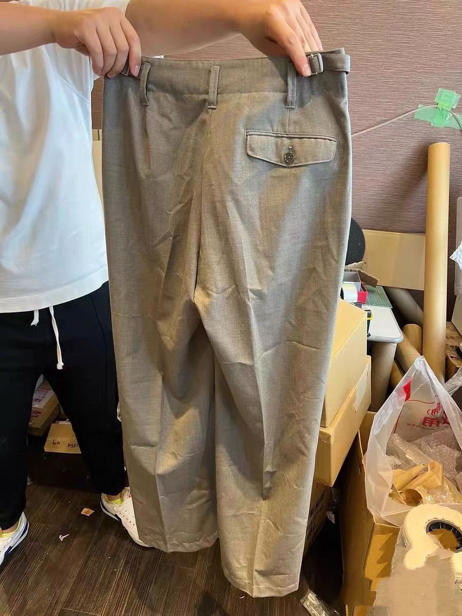 Lemaire pleated grey straight suit pants Size US 31 - 5 Thumbnail