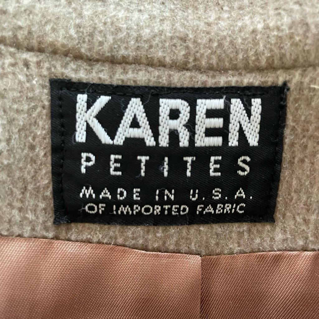 Vintage Vintage 80s Karen Peters Beige Wool Cashmere Peacoat USA L Size L / US 10 / IT 46 - 7 Thumbnail