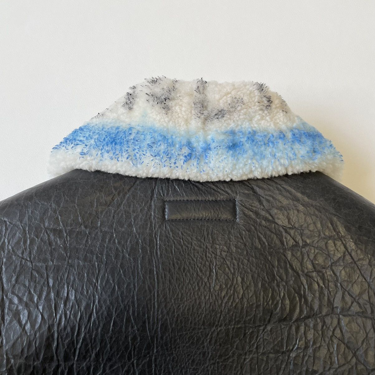 Balenciaga Black Leather ‘Graffiti’ Shearling Jacket Size US M / EU 48-50 / 2 - 17 Thumbnail