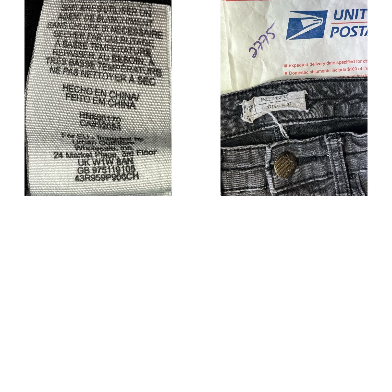 Free People Free People High Rise Washed Black Skinny Jeans Women’s 27 Belt Loops Skinny Belted FP Movement by Free People Jeans Women 27 Black Size 27" / US 4 / IT 40 - 9 Thumbnail