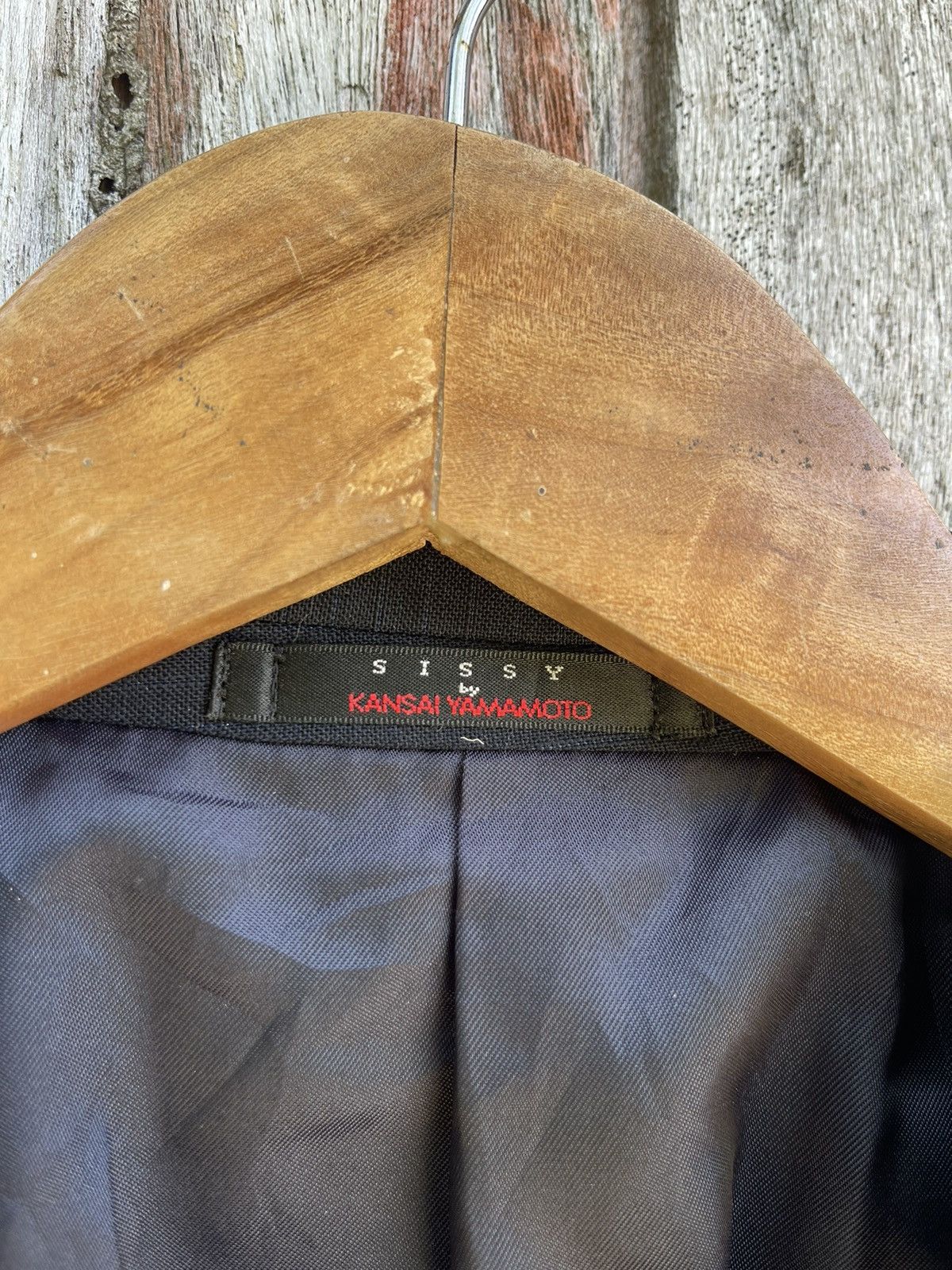 Kansai Yamamoto SISSY by Kansai Yamamoto Black Pinstripe Blazer Vintage 1990 Size 42R - 14 Thumbnail