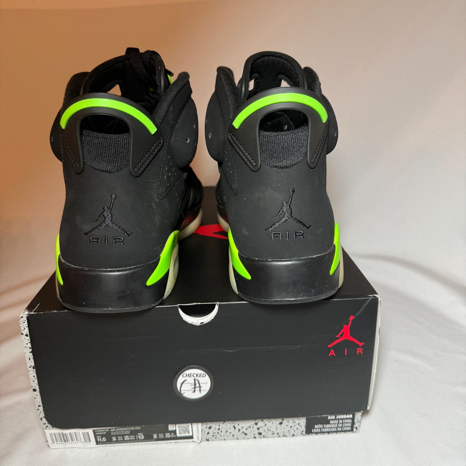 Jordan Brand × Nike Size 11.5 Nike Air Jordan 6 Retro Electric Green Men's Shoes Size US 11.5 / EU 44-45 - 5 Thumbnail