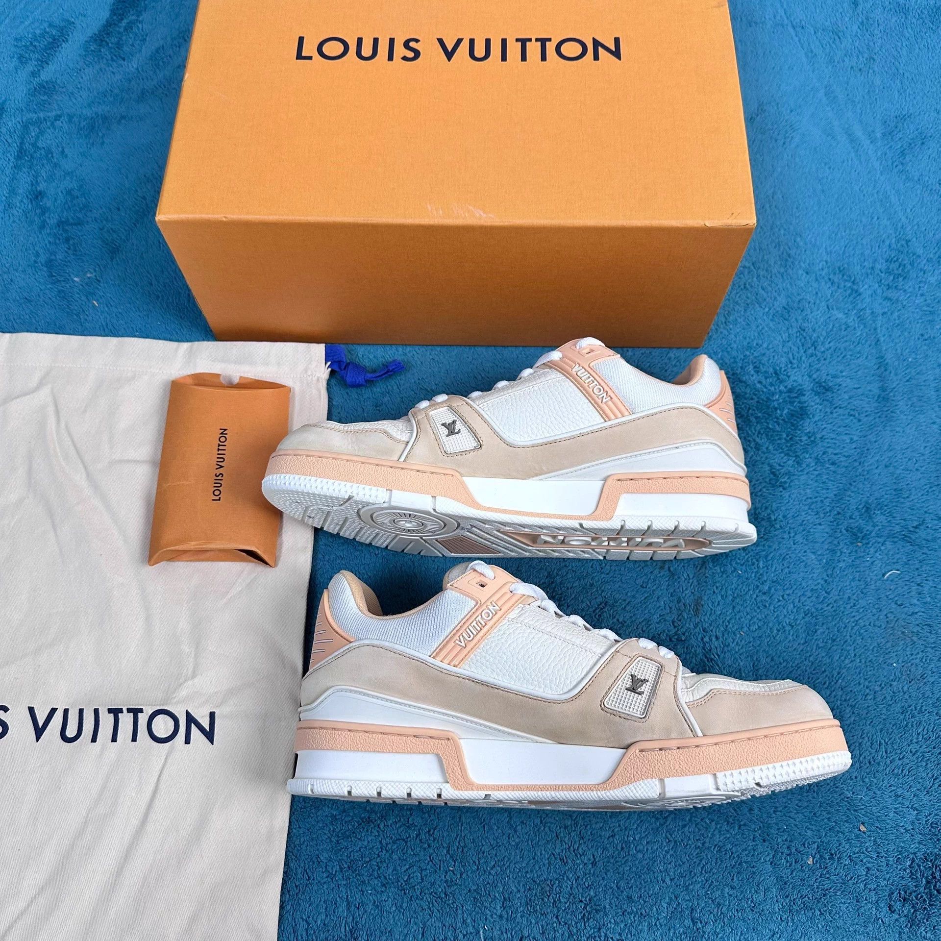 Louis Vuitton LV Trainer Low Top Sneaker Orange 7.5/41.5 Size US 7.5 / EU 40-41 - 3 Thumbnail