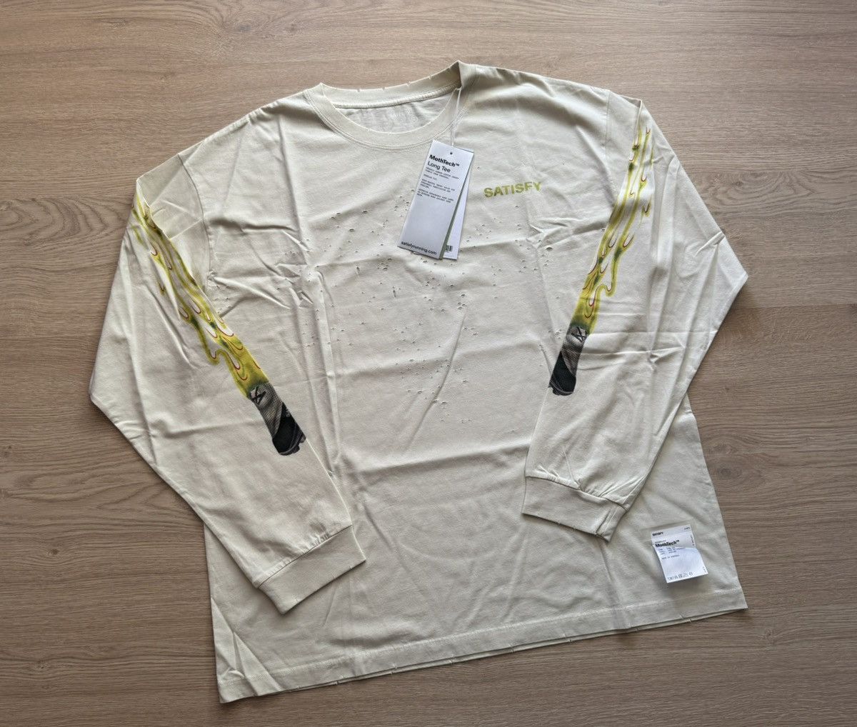 Satisfy Satisfy Running MothTech The Rocker “Off-White” Long Sleeve Size US XL / EU 56 / 4 - 1 Thumbnail