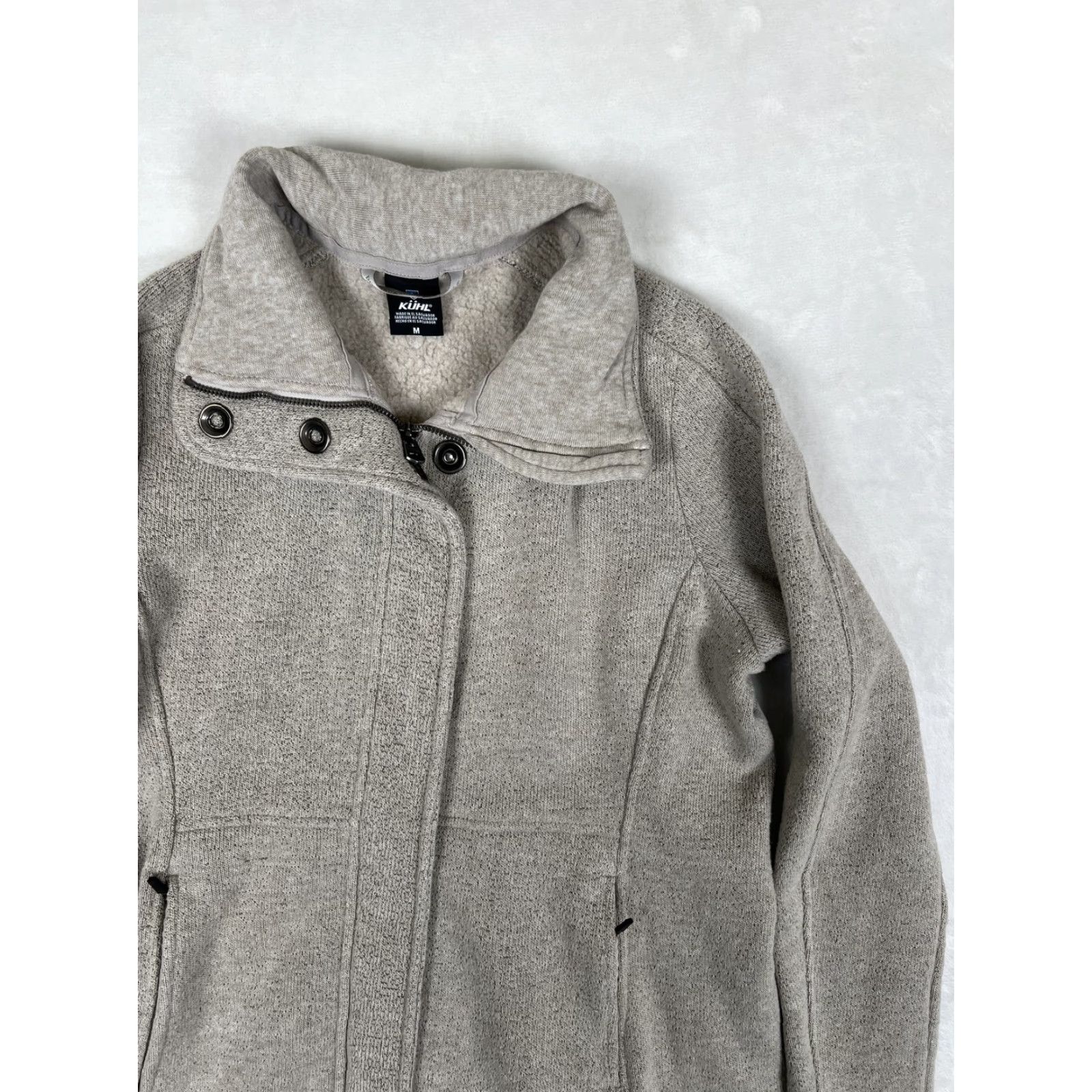 Vintage Kuhl Highland Long Jacket Coat Women's M Gray Fleece Lined Coat Jacket Mid-Length Size M / US 6-8 / IT 42-44 - 2 Thumbnail