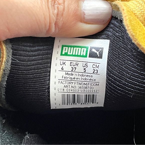 Puma Puma Yellow Black Suede Classic Sneakers - 5.5-6US Size US 6 / IT 36 - 6 Thumbnail