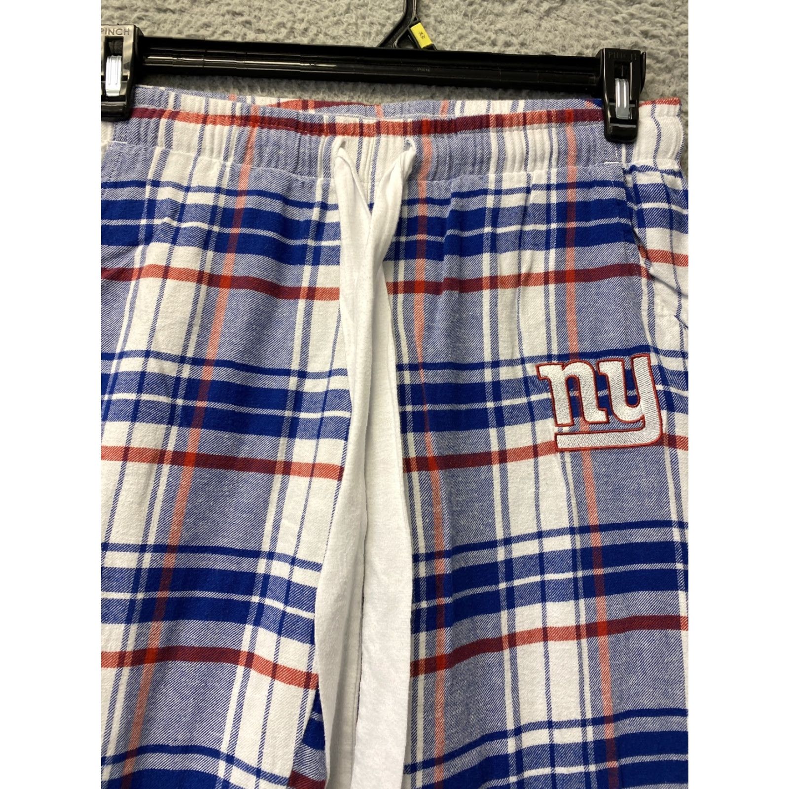NFL NFL New York Giants Pajama Pants Mens Small Blue Plaid Sleepwear Lounge Cotton Size US 29 - 3 Thumbnail