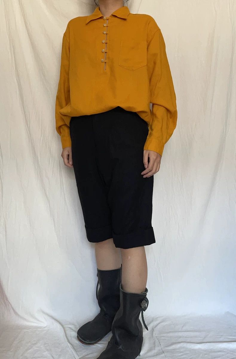 Y's Y's size 1 Black wool woolen rolled-up casual midi pants Size US 28 / EU 44 - 5 Thumbnail