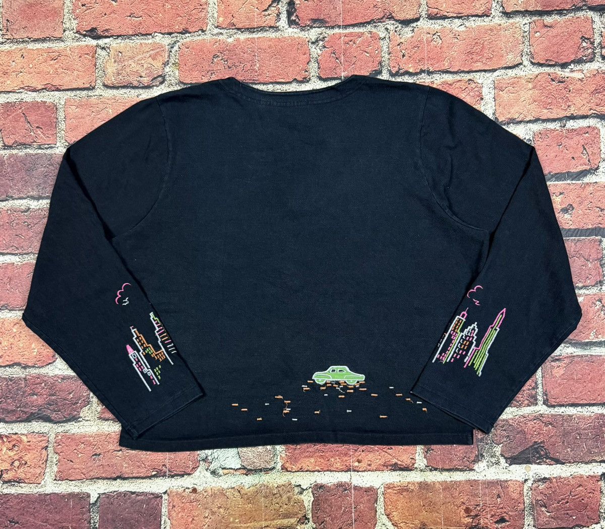 Other Michael Simon Lite Cardigan Cropped City Skyline Cars Houses Size XL / US 12-14 / IT 48-50 - 2 Thumbnail
