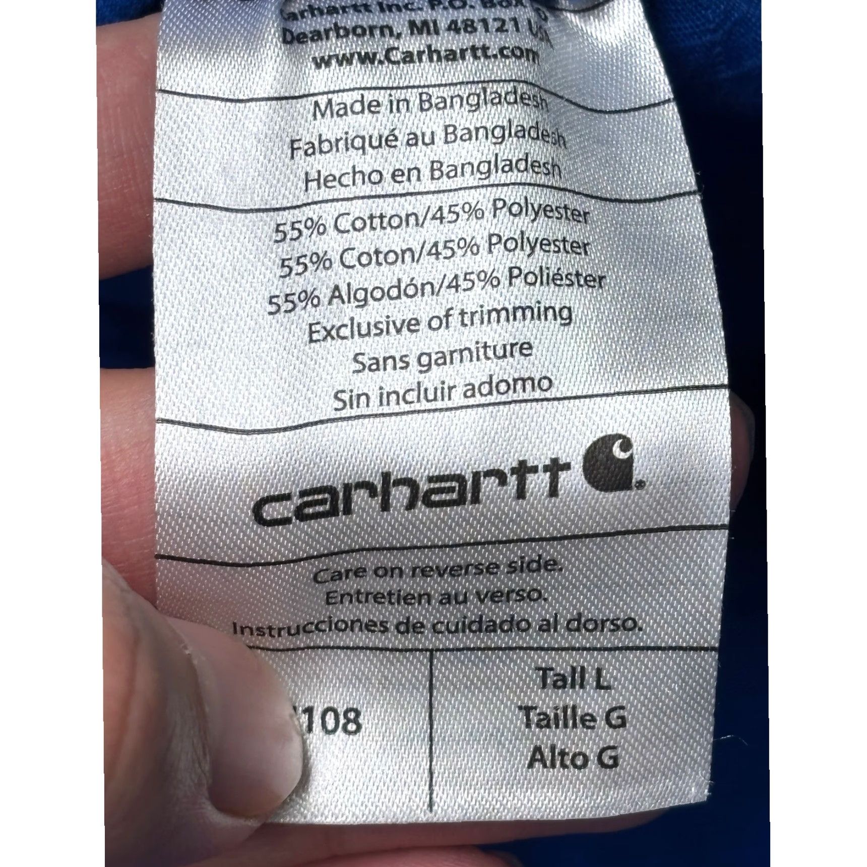 Carhartt VINTAGE? Carhartt Men Royal Blue Cargo Pants Work Utility Cotton Polyester 38X33 Size US 38 / EU 54 - 5 Thumbnail