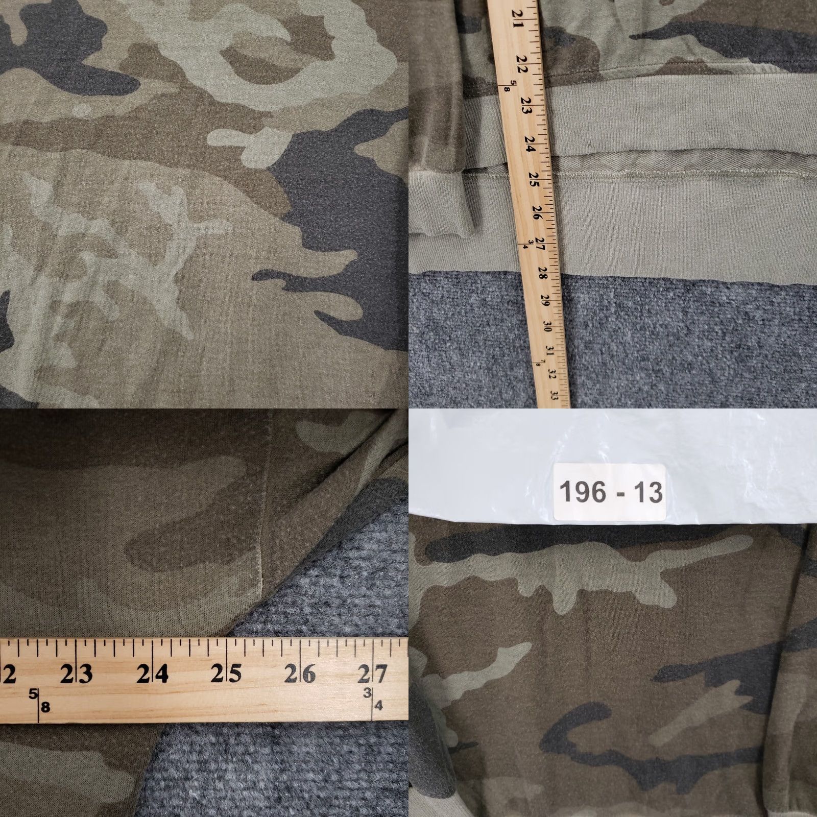 Vintage Dantelle Sweatshirt Women L Green Pullover Camouflage Loop Terry Size L / US 10 / IT 46 - 8 Thumbnail