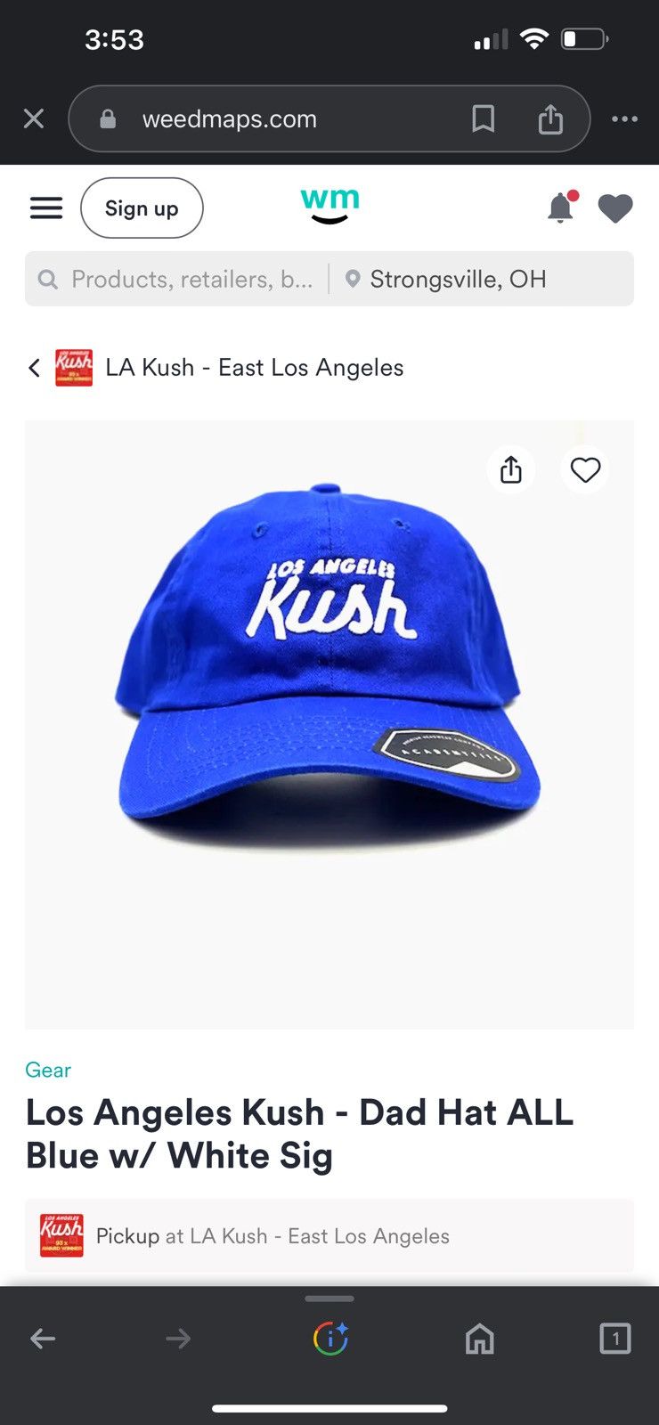 Los Angeles Apparel Pit Bull Los Angeles Kush Adjustable Dad Hat Size ONE SIZE - 16 Thumbnail