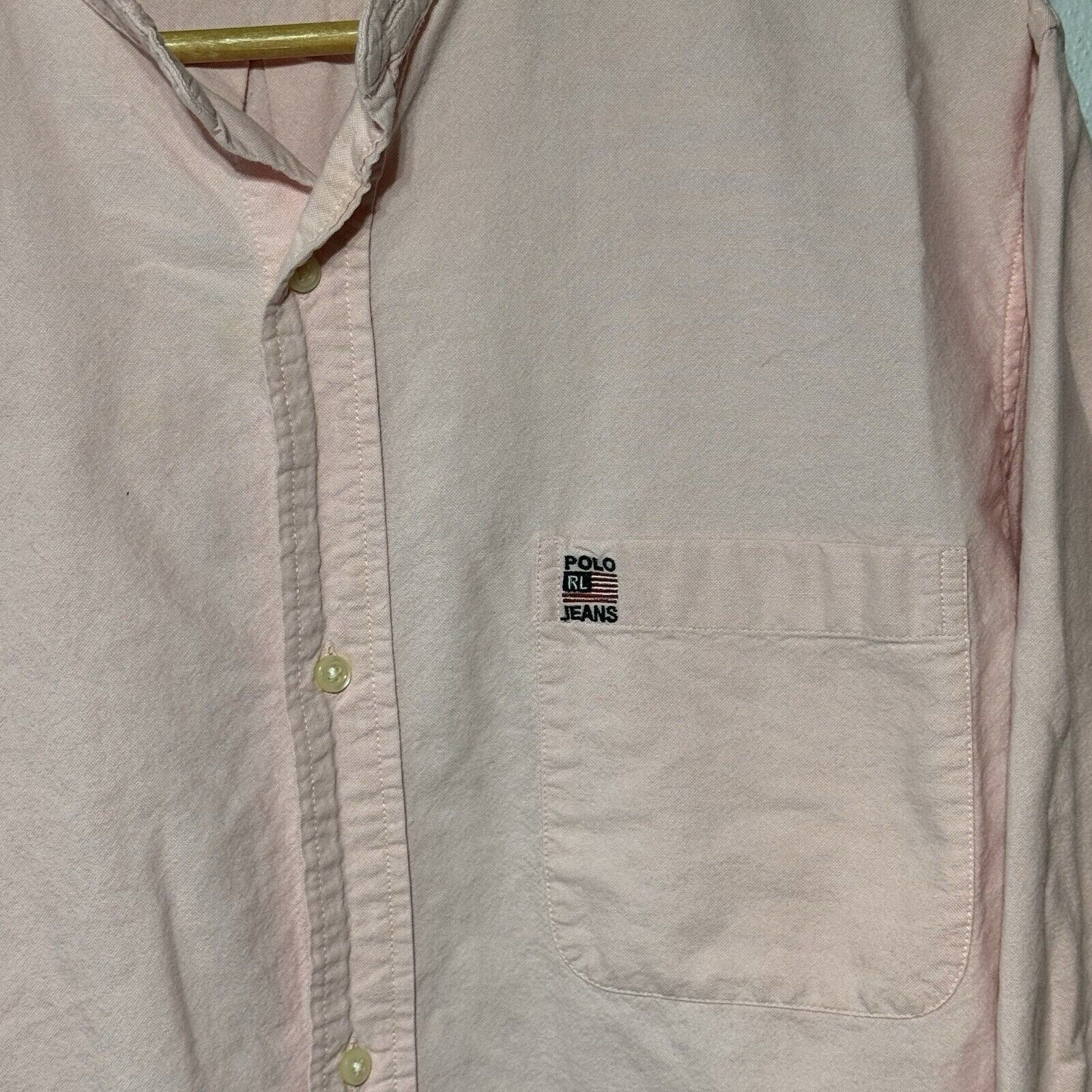 Polo Ralph Lauren Vintage Polo Jeans Co Button Up Shirt Distressed USA Flag L Size US L / EU 52-54 / 3 - 2 Thumbnail