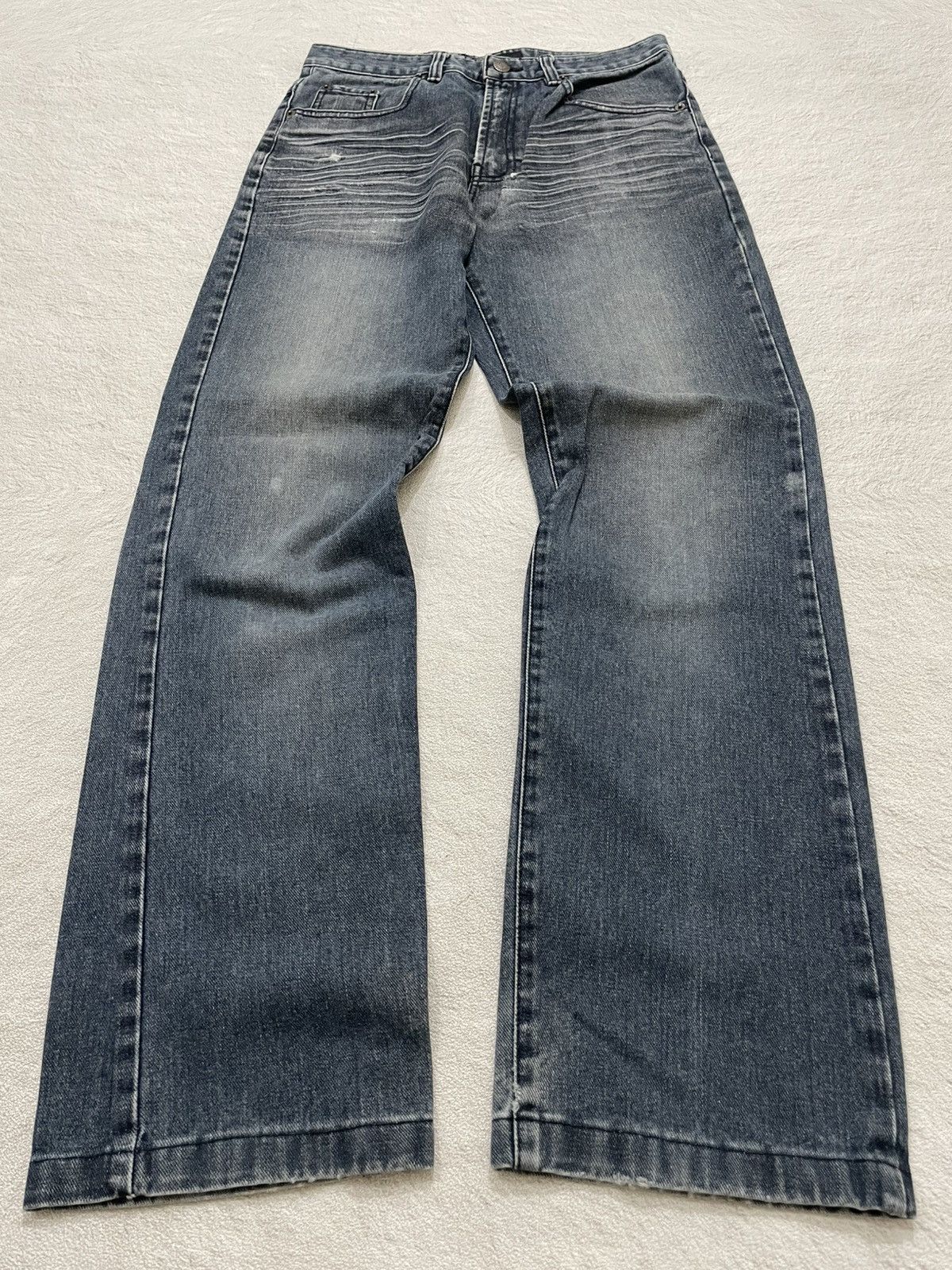 If Six Was Nine 2000s Washed Jeans Fading Denim Distressed Y2k Size 34" / US 12 / IT 48 - 1 Thumbnail
