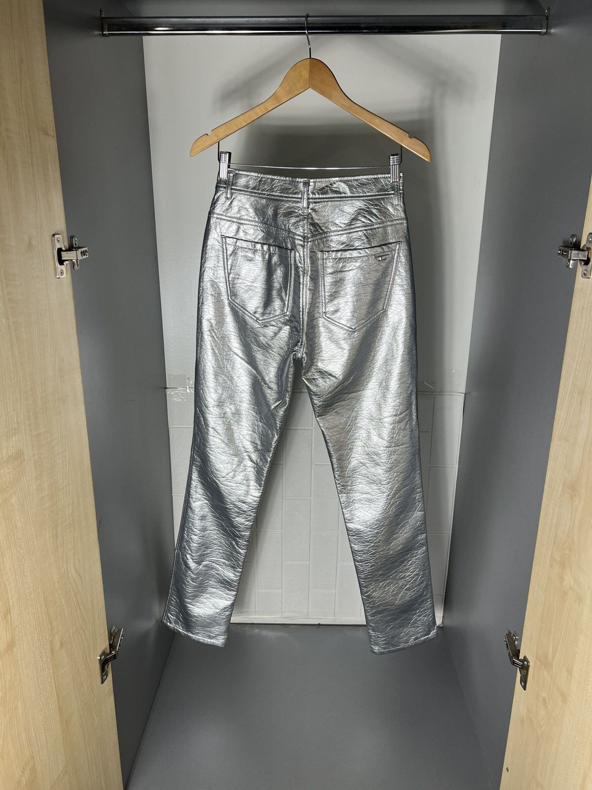 Diesel Black Gold VERY RARE DIESEL P-ARCY SILVER METAL DESIGNER PANTS LUXURY Size 27" / US 4 / IT 40 - 23 Thumbnail
