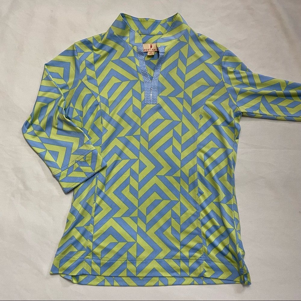 Other Sport Haley Golf Chevron Blue Yellow Shirt Size S Size S / US 4 / IT 40 - 5 Thumbnail