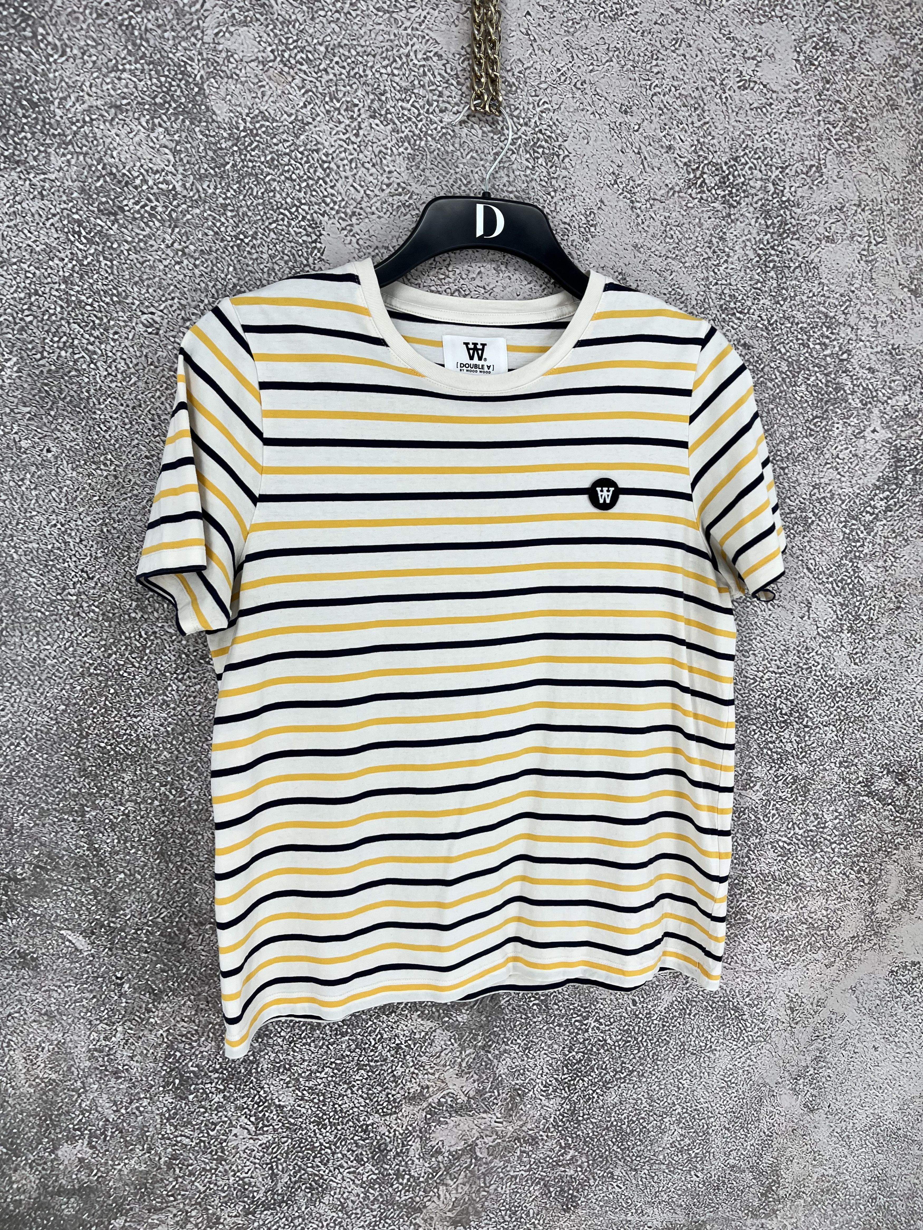 Wood Wood Wood Wood Mia Stripe T-shirt off-white/yellow stripes Size L / US 10 / IT 46 - 2 Thumbnail