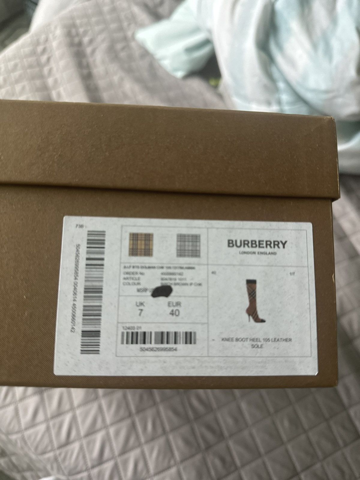 Burberry Burberry Vintage Check 105 Sock Boots Size US 10 / IT 40 - 8 Thumbnail