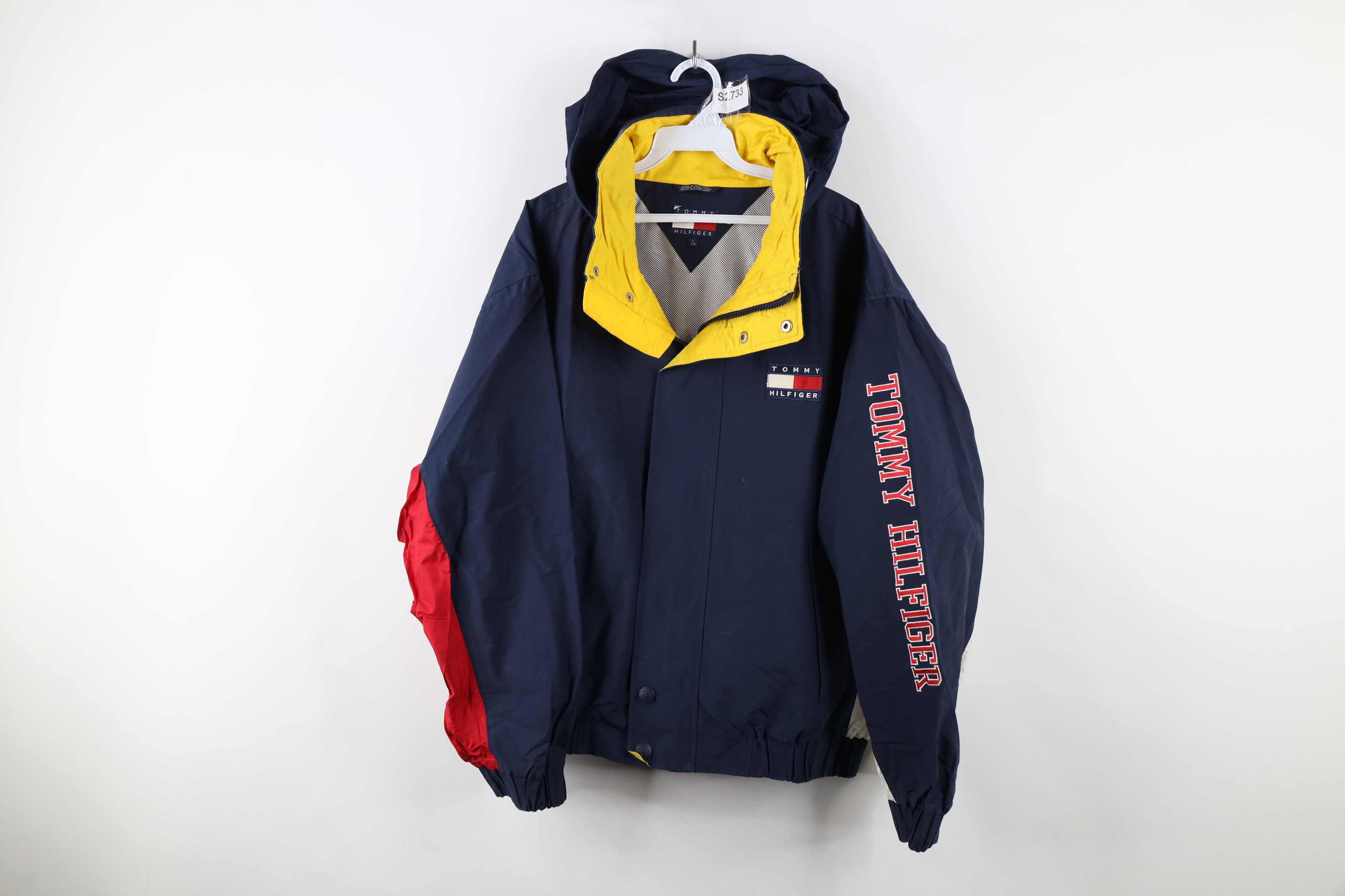 Tommy Hilfiger × Vintage Vintage 90s Tommy Hilfiger Ripstop Hooded Windbreaker Jacket Size US L / EU 52-54 / 3 - 1 Thumbnail