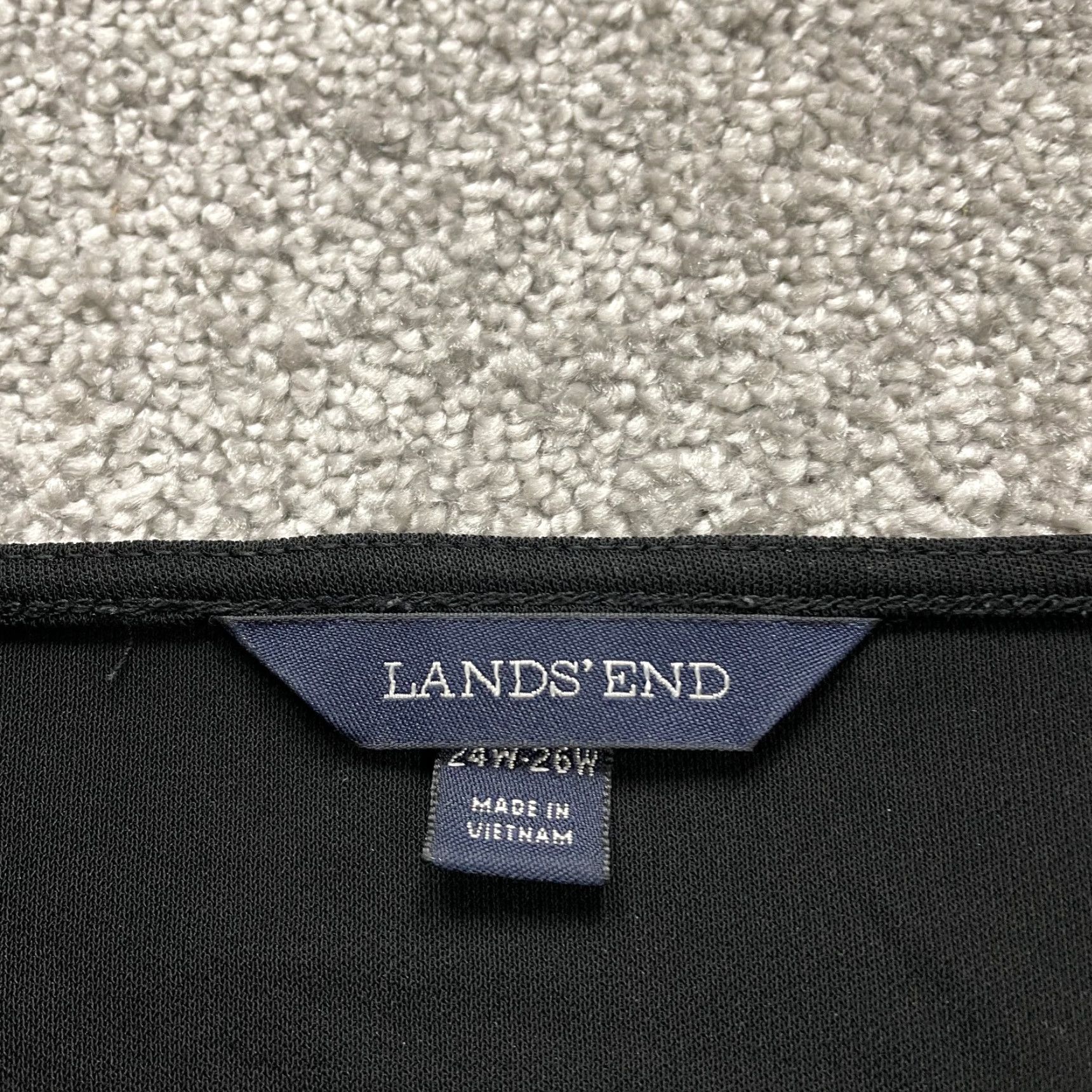 Lands' End Lands' End Blouse Womens 3XL Solid Black 3/4 Sleeve Cowl Neck Stretch Casual Top Size XXL / US 16-18 / IT 52-54 - 4 Thumbnail