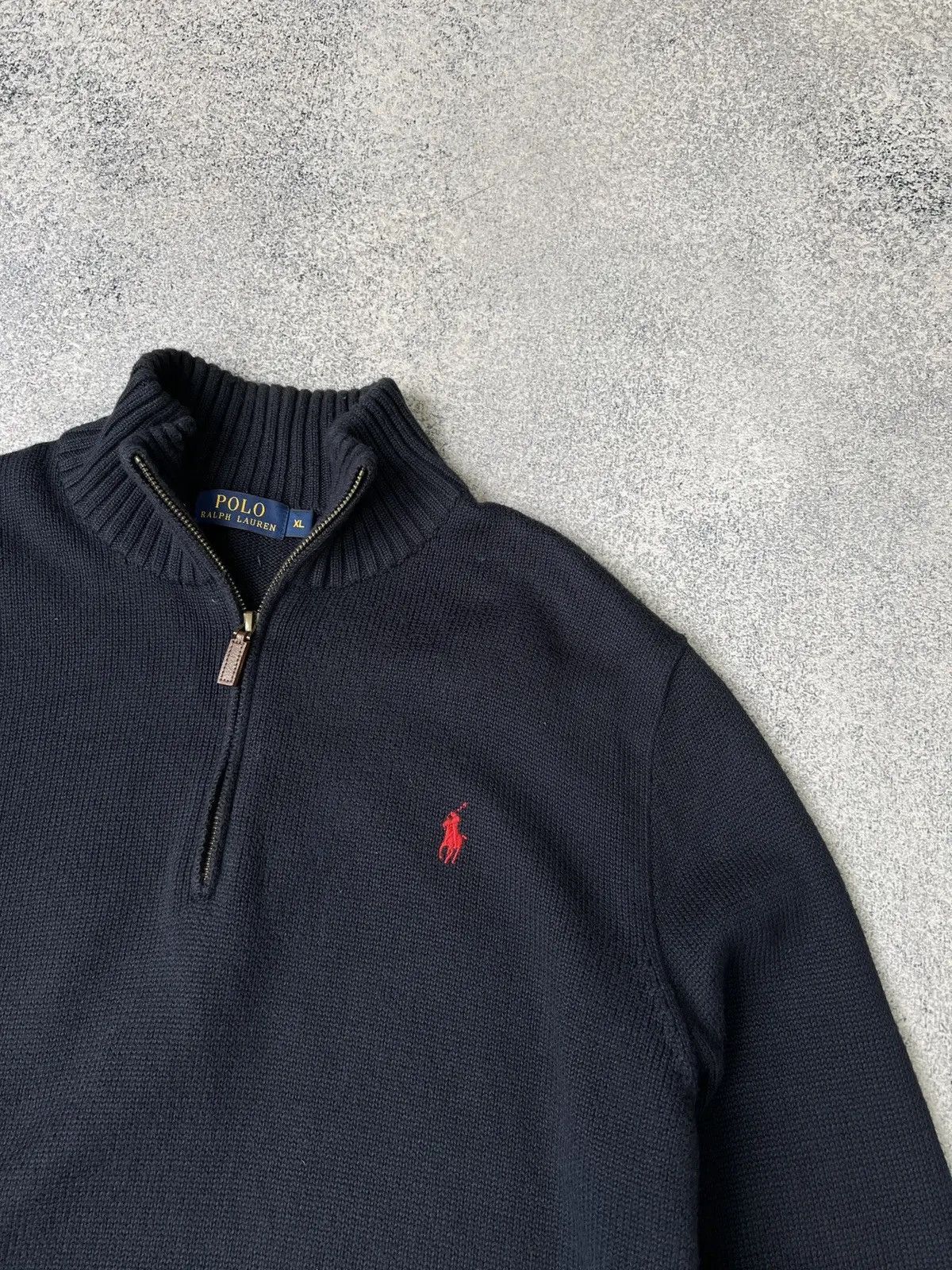 Polo Ralph Lauren × Vintage Vintage Polo Ralph Lauren 1/4 zip knit sweatshirt Size US XL / EU 56 / 4 - 6 Thumbnail