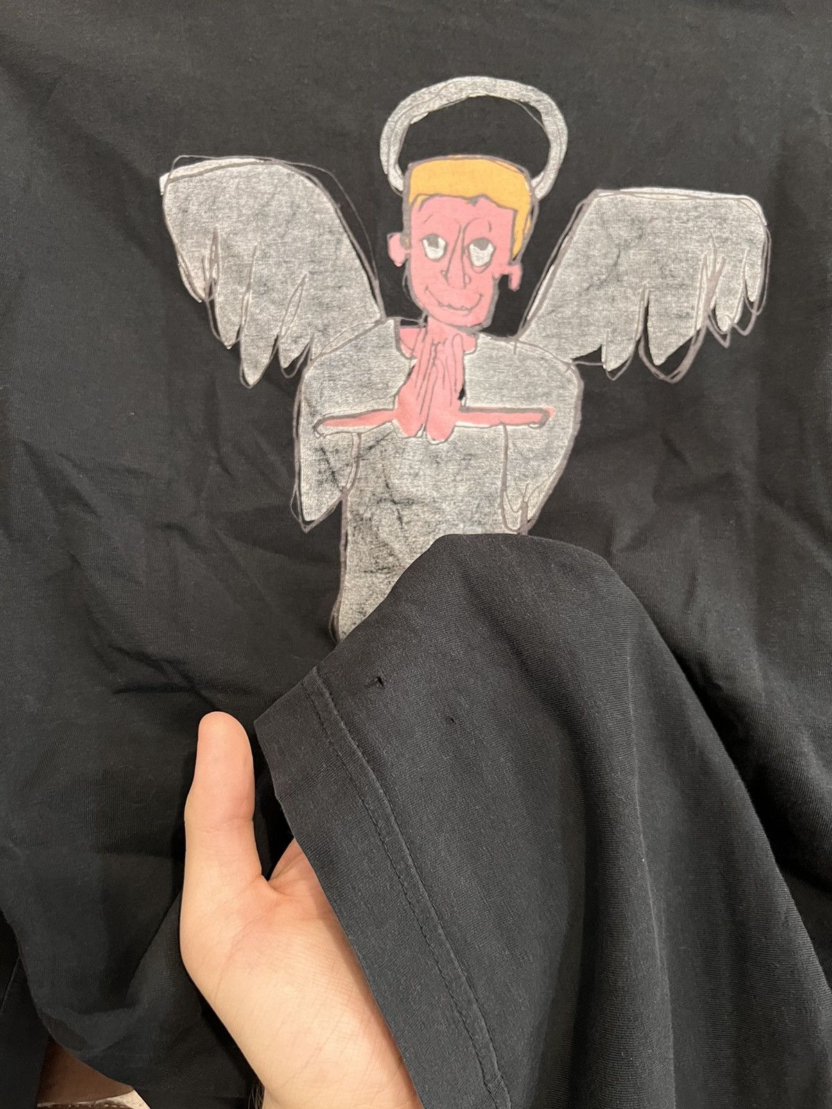 Moschino Vintage 90s Moschino Jeans Devil Cupid Long Sleeve Tshirt L Size US L / EU 52-54 / 3 - 10 Thumbnail