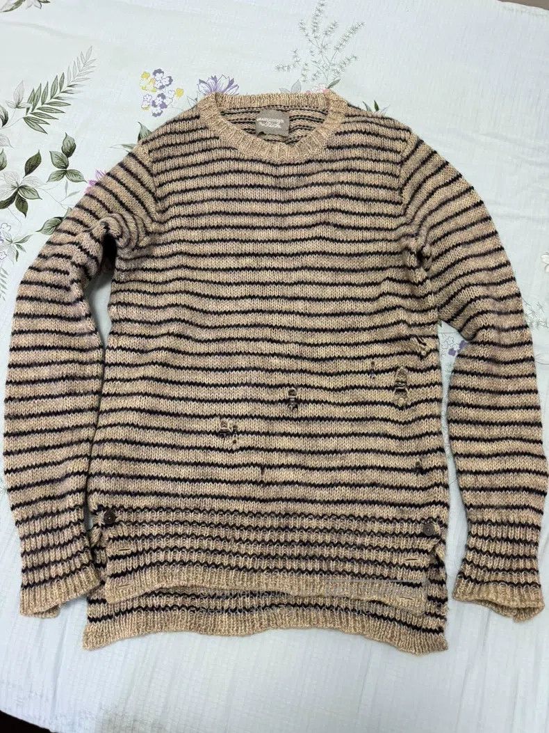 Takahiromiyashita The Soloist. Takahiromiyashita The Soloist. Destroy striped sweater Size US M / EU 48-50 / 2 - 1 Thumbnail