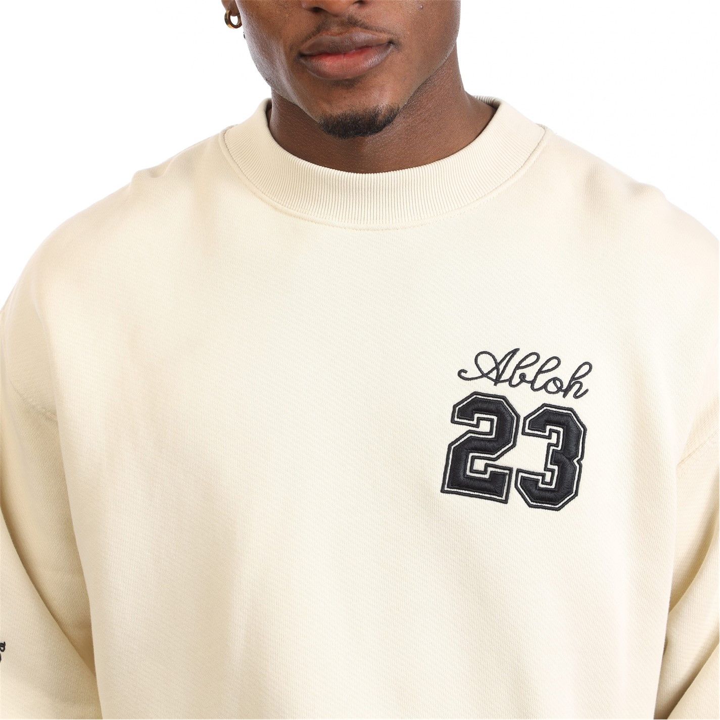 Off-White o1g2r1mq0226 23 Logo Skate Crewneck Sweatshirt In Cream Size US XS / EU 42 / 0 - 3 Thumbnail