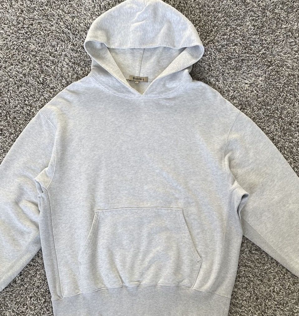 image of Yeezy Season 4 Hoodie Grey Melange Size S, Men's