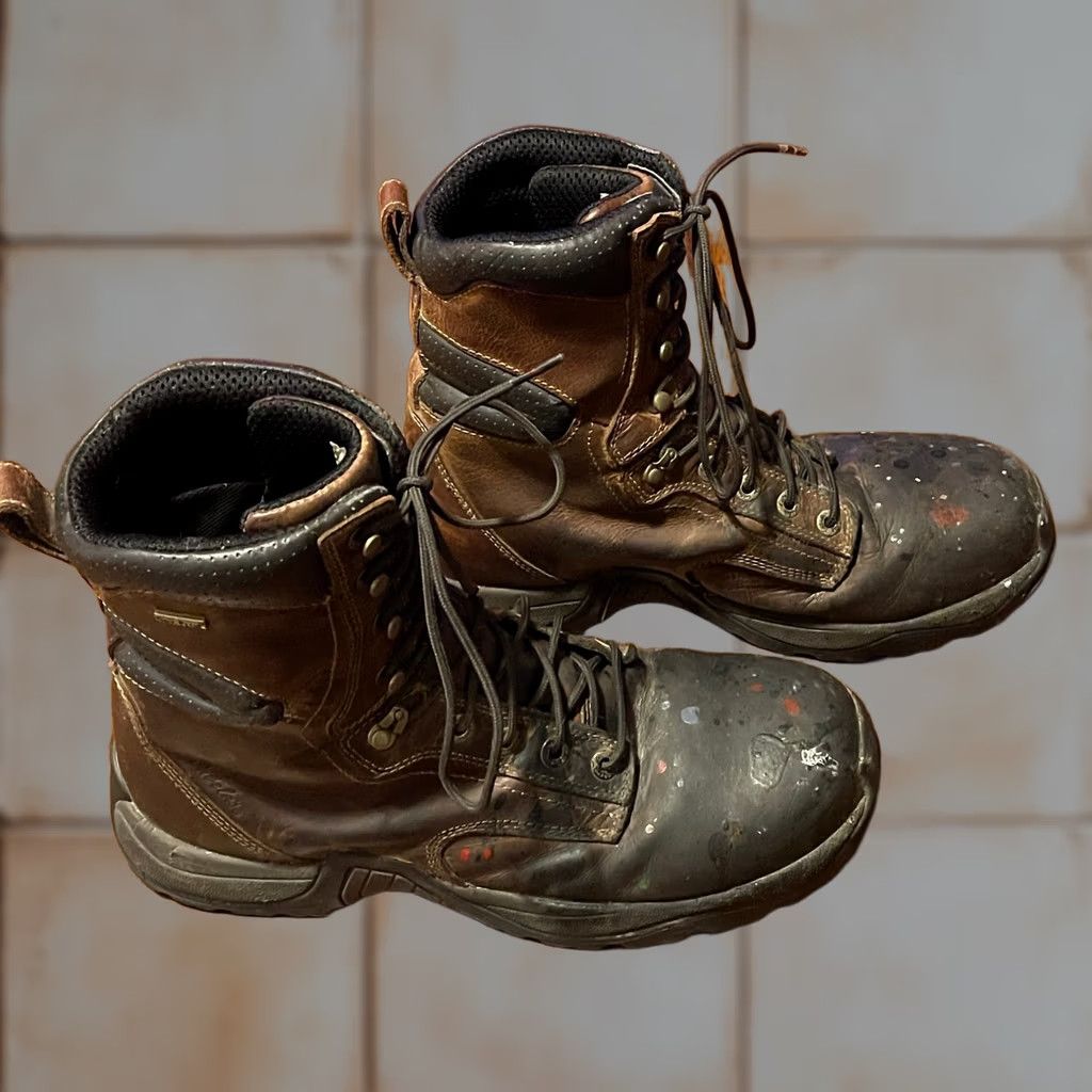 Vintage Cabelas Boots Mens Brown Leather Waterproof Steel Toe Cap Toe Padded 11M Boot Shoes Size 11 | Work Boots Leather Brown Waterproof Men’s Boots Size US 11 / EU 44 - 1 Thumbnail