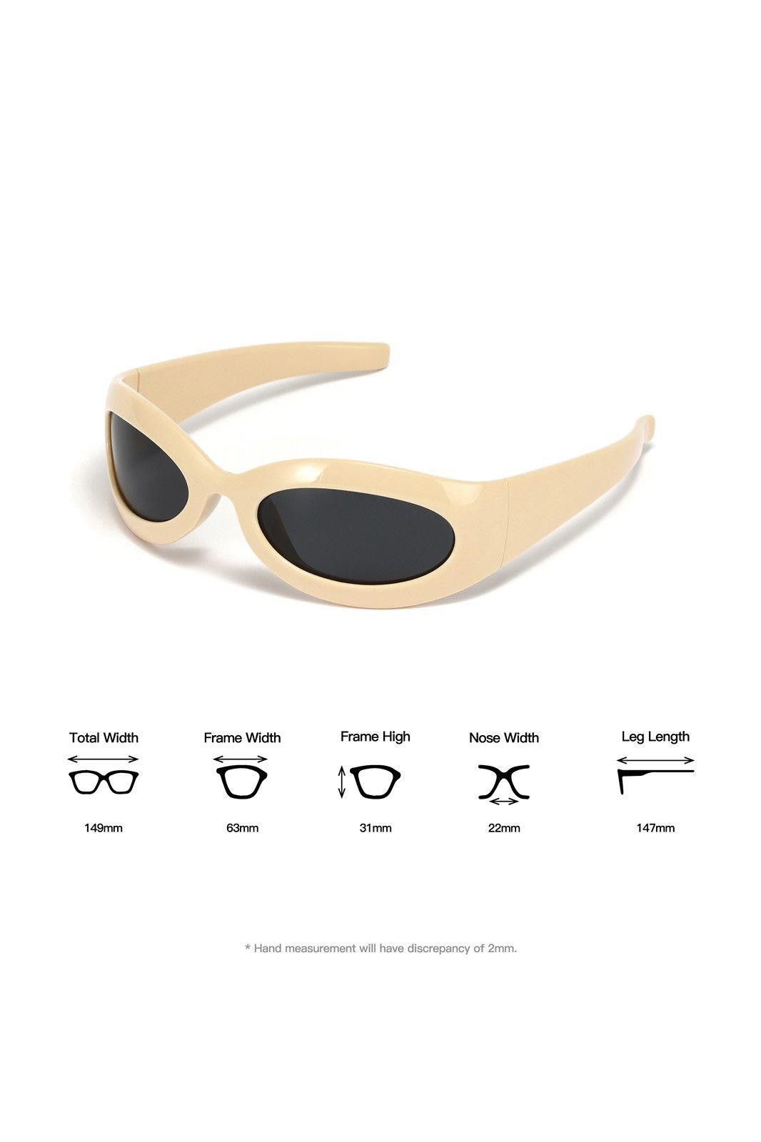 Hypebeast Vtg Y2K Avant Garde Sunglasses Yellow Unisex One Size Size ONE SIZE - 8 Thumbnail