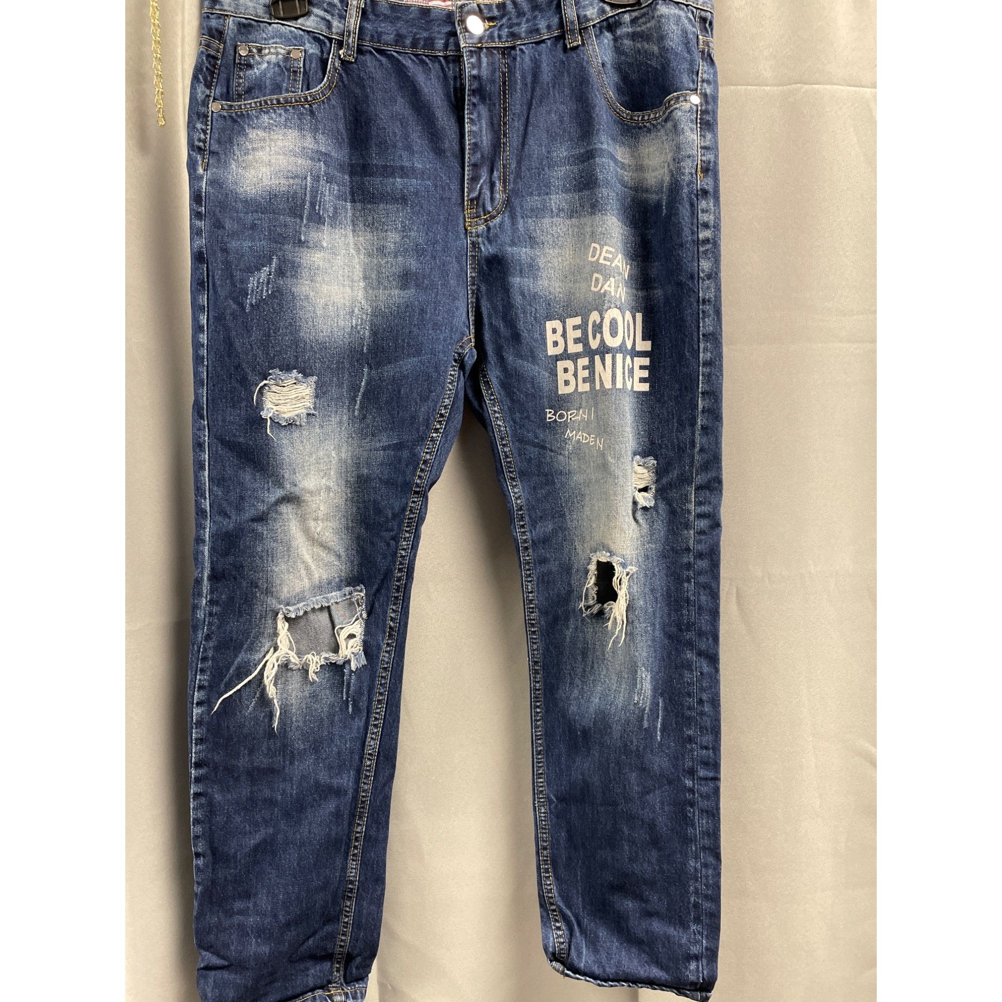 Other Men's Blue Jeans Straight ripped/ Be cool be nice Size 38 x Size US 38 / EU 54 - 1 Thumbnail