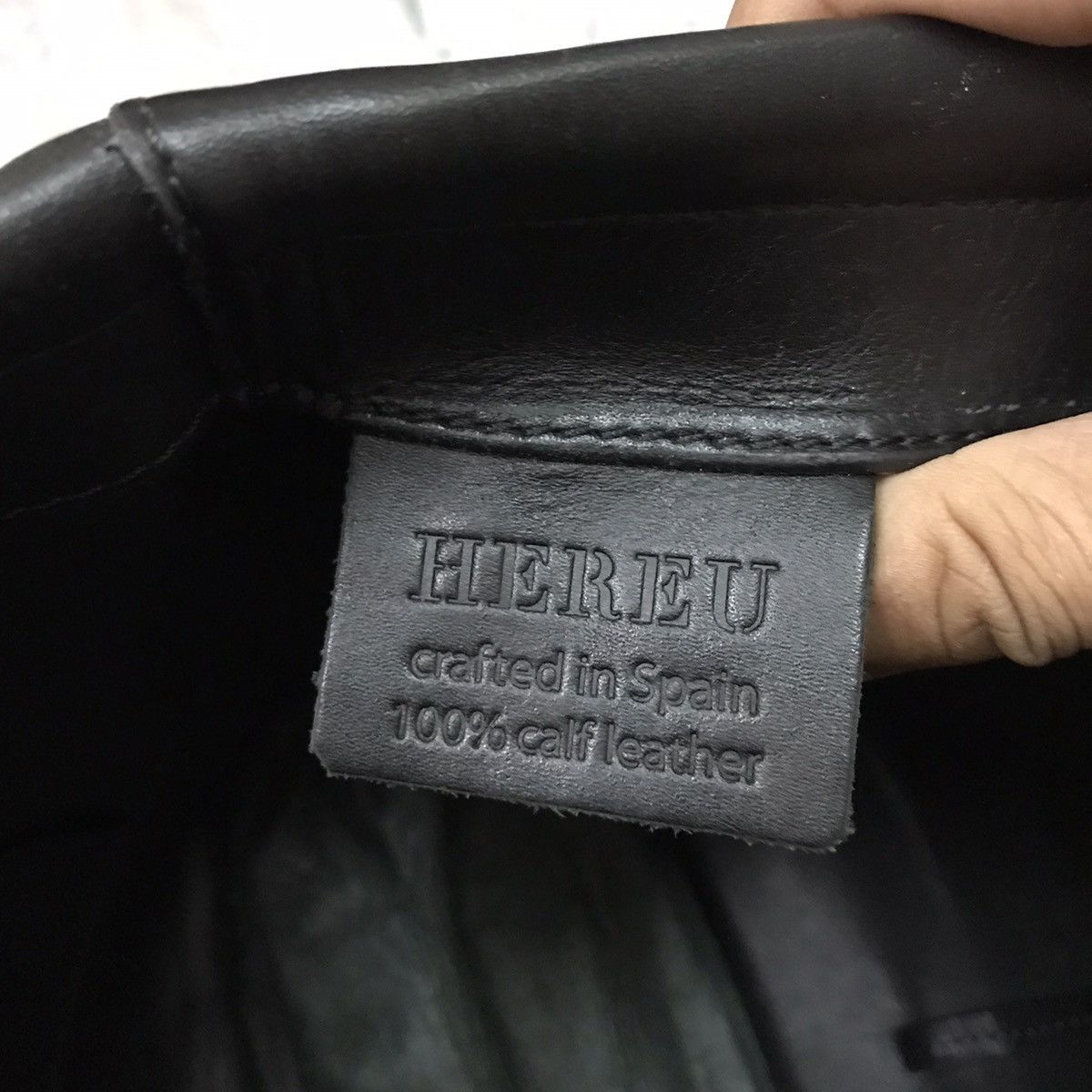 Designer × Hereu HEREU CRAFTED IN SPAIN BLACK LEATHER BUCKET TOTE BAG Size ONE SIZE - 7 Thumbnail